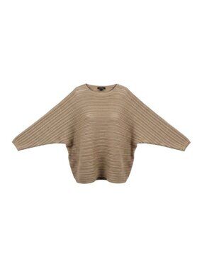 Lauren Ralph Lauren Womens Tan Textured Knit Sweater Relaxed Fit Sz L